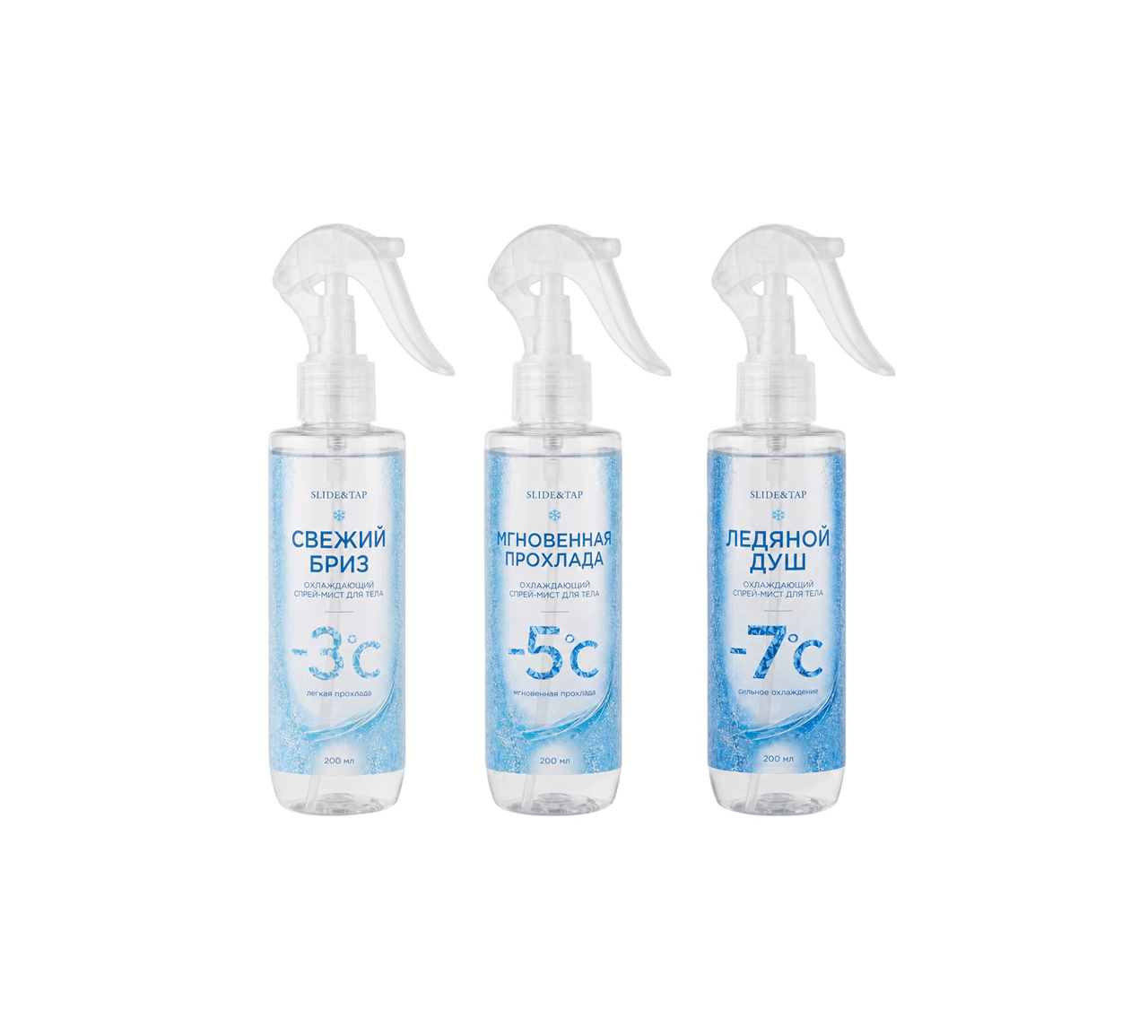 Набор - Охлаждающий спрей - 3°C, -5°C, -7°C , Slide and Tap®
