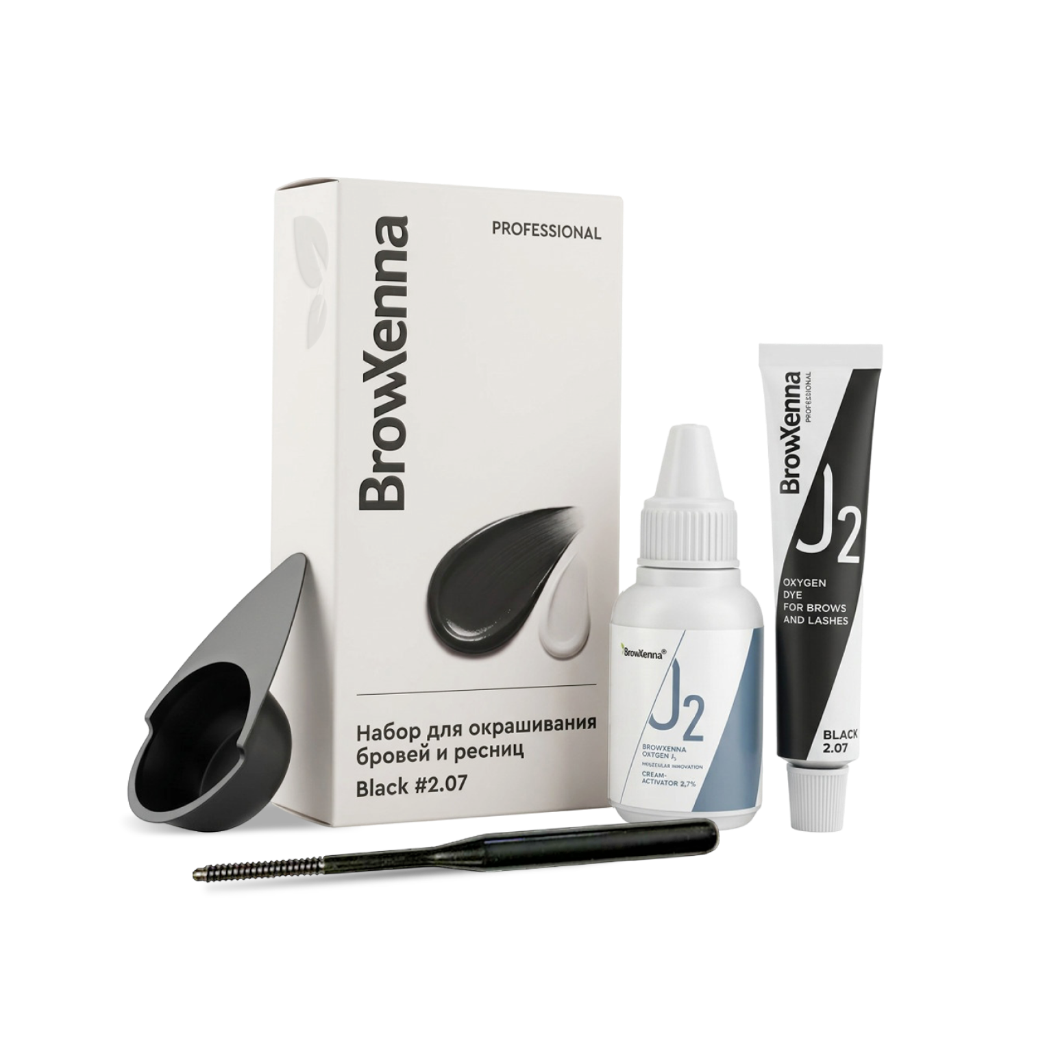 Набор для окрашивания бровей и ресниц BrowXenna® OXYGEN J2 (краска + оксид)