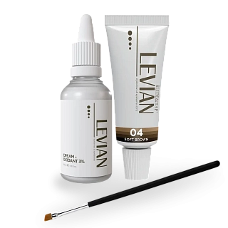 Набор краски Levian №4 (1 краска Soft Brown, оксид, кисть), 1 шт. Набор краски Levian №4 (1 краска Soft Brown, оксид, кисть), 1 шт.